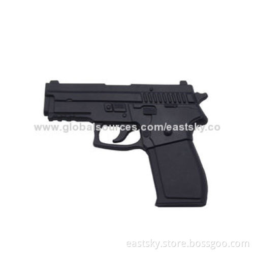 Custom Gun-shaped Thumb drive, made of soft PVC material, OEM orders welcomed